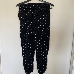 Black polka dot pants